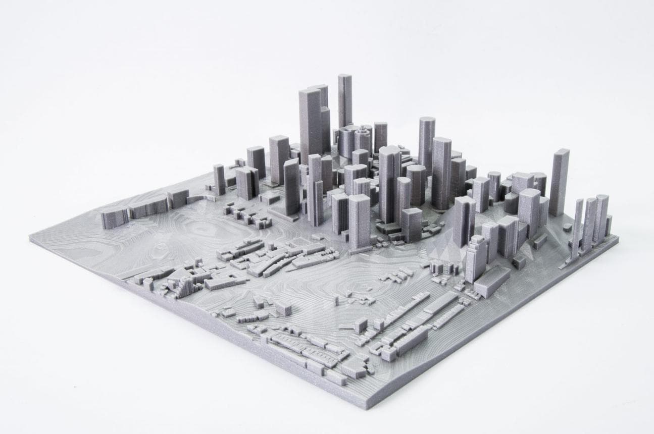 Custom 3D printed city model — precision-printed by 3D City Skyline